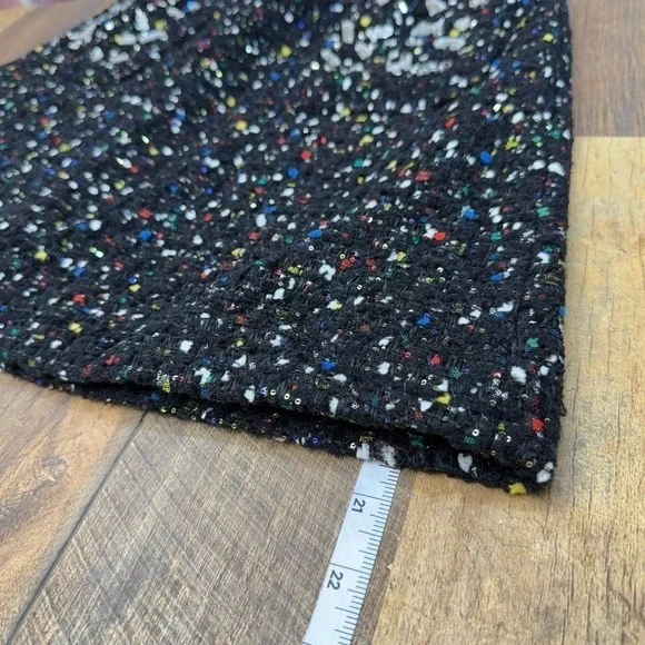 Louis Vuitton Tweed Skirt Rhinestone Size XS Retro 90s Luxury Statement Sparkle